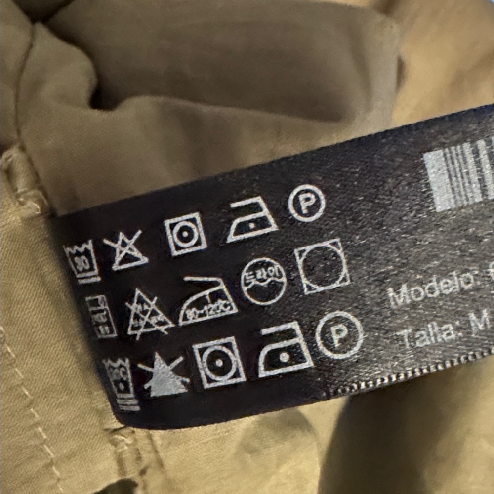 Massimo Dutti Army Green Jacket Blazer Relaxed Fit Fray Hem Pockets M Casual - Picture 11 of 12